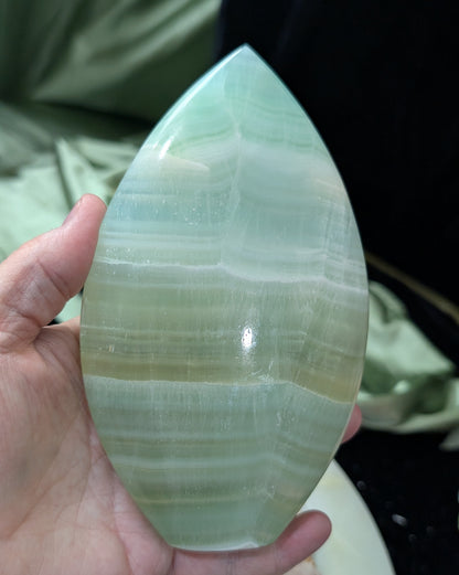 Pistachio Calcite Flame