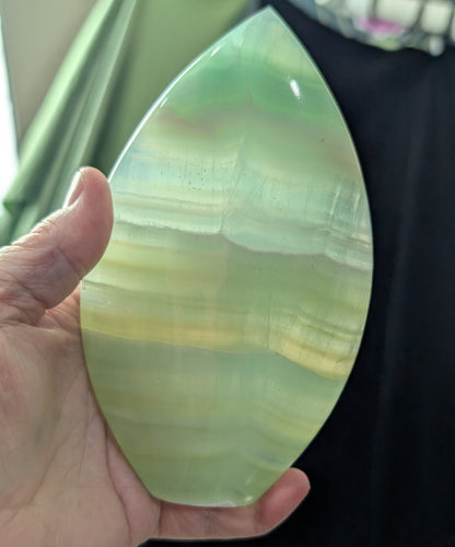 Pistachio Calcite Flame