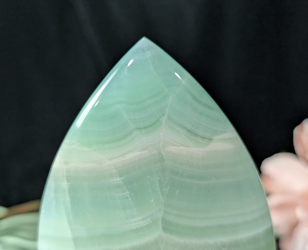 Pistachio Calcite Flame