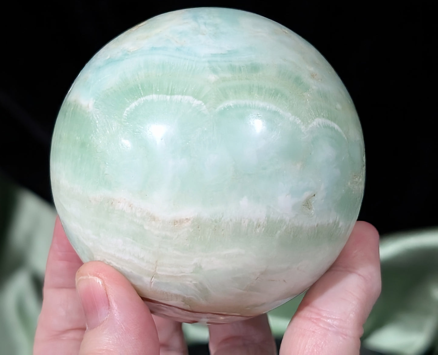 Pistachio Calcite Sphere