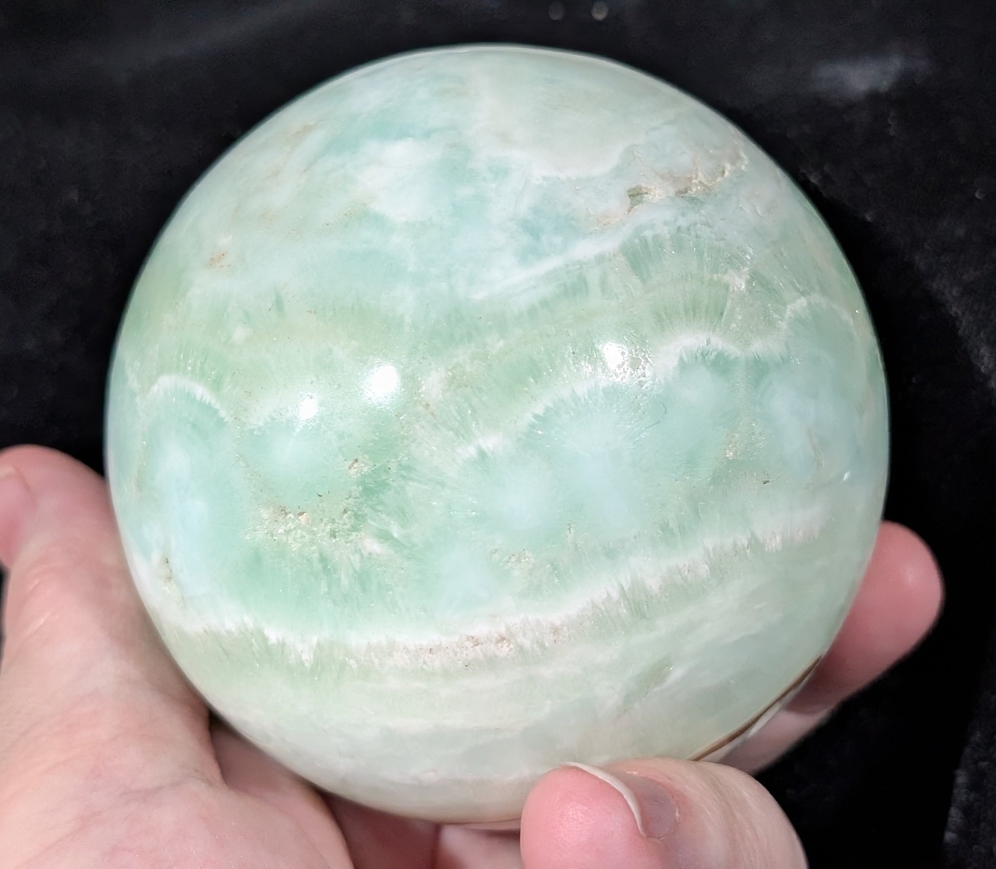 Pistachio Calcite Sphere