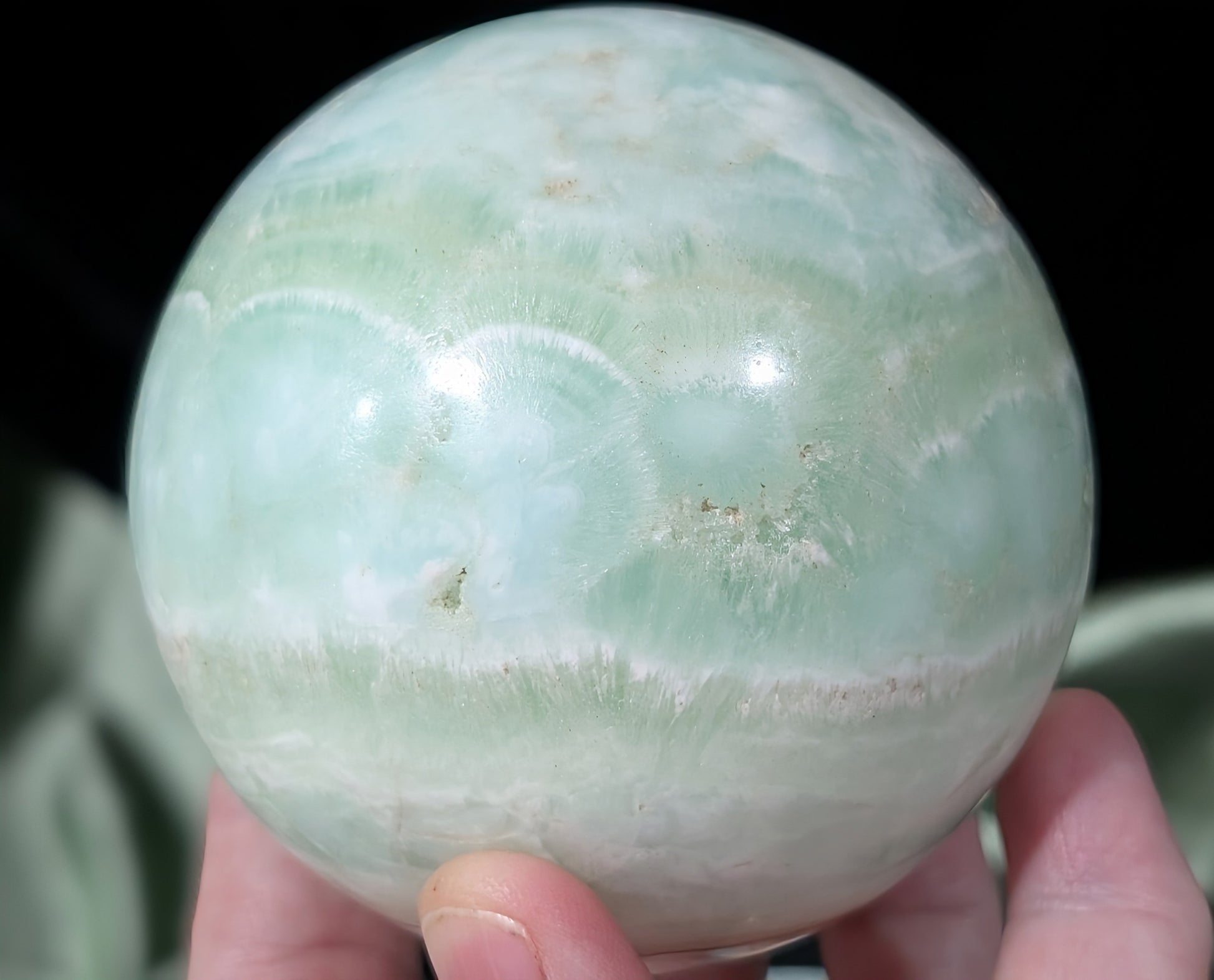 Pistachio Calcite Sphere