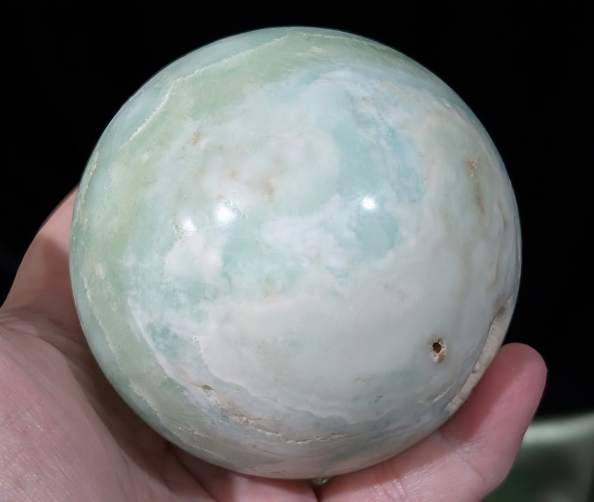 Pistachio Calcite Sphere
