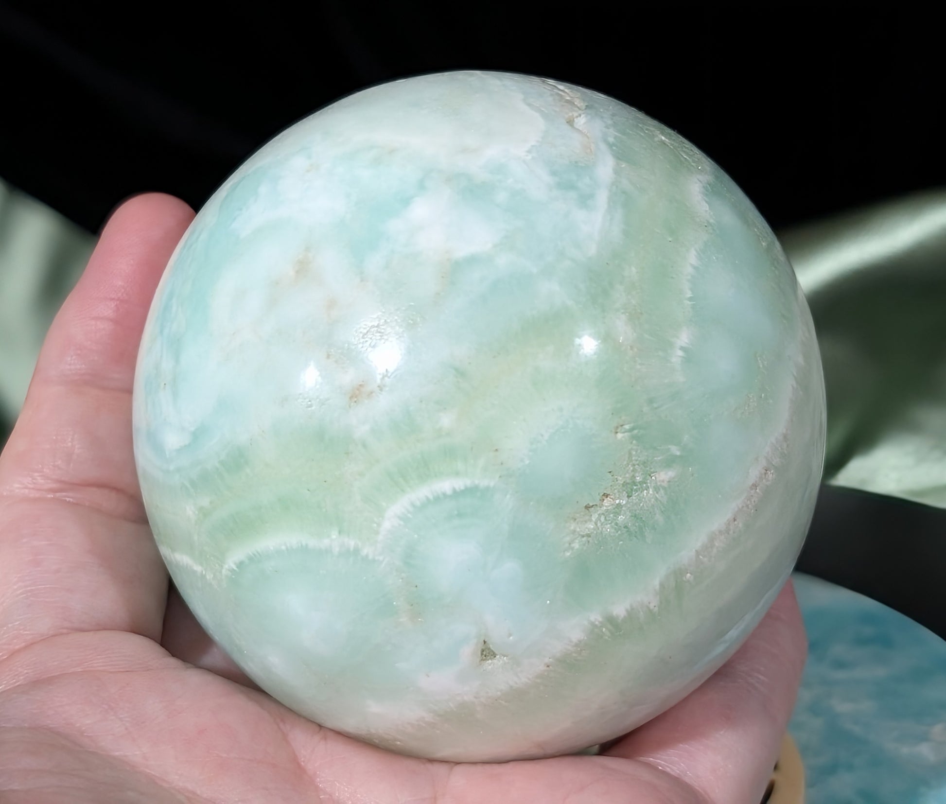 Pistachio Calcite Sphere