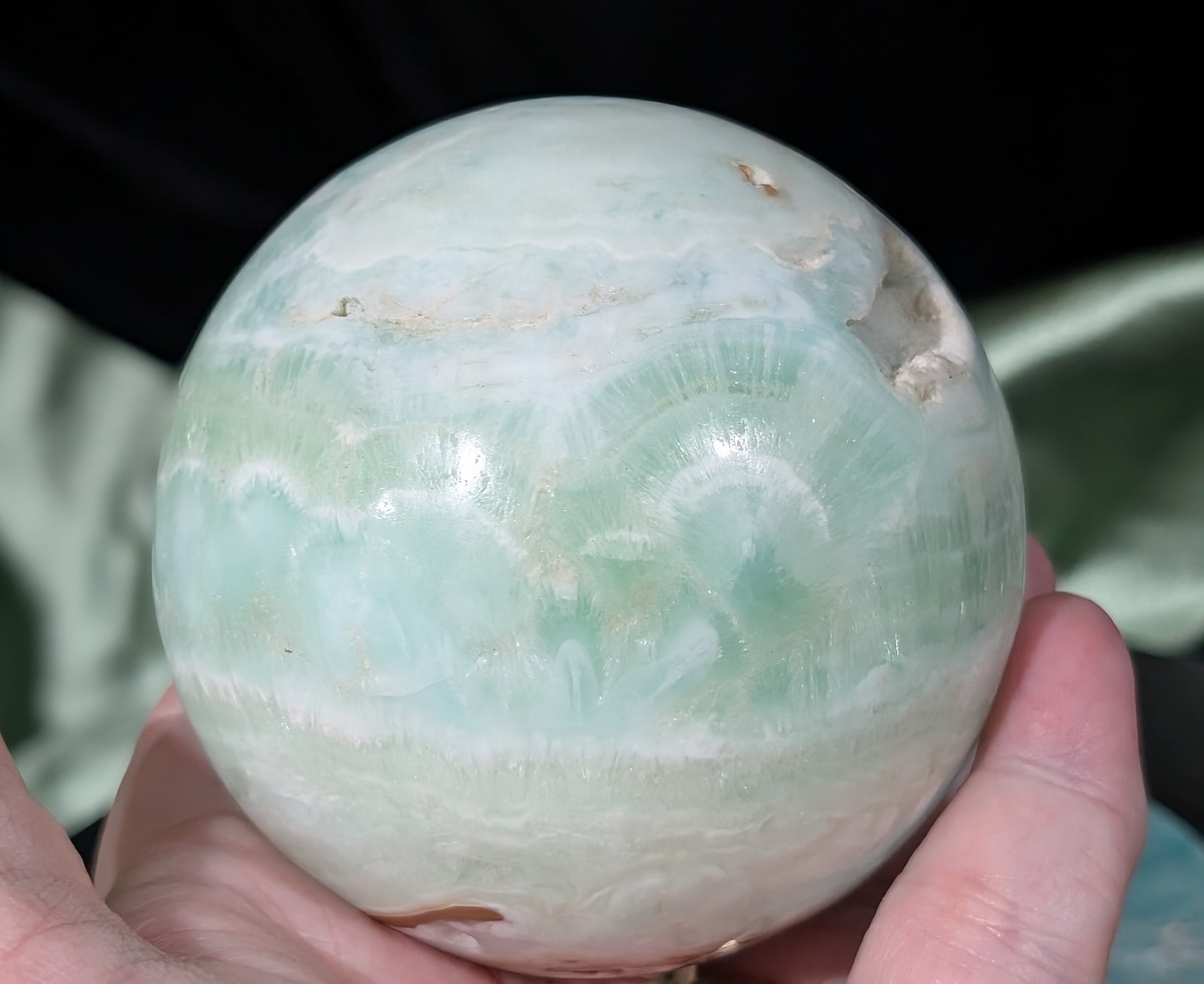 Pistachio Calcite Sphere