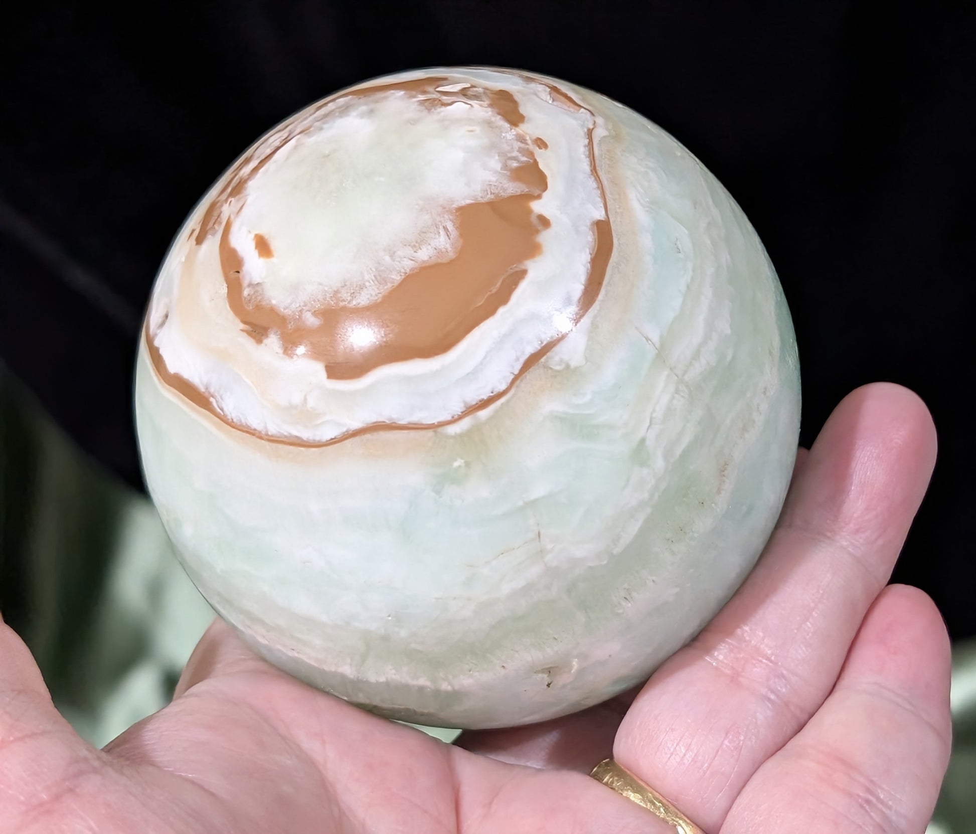 Pistachio Calcite Sphere