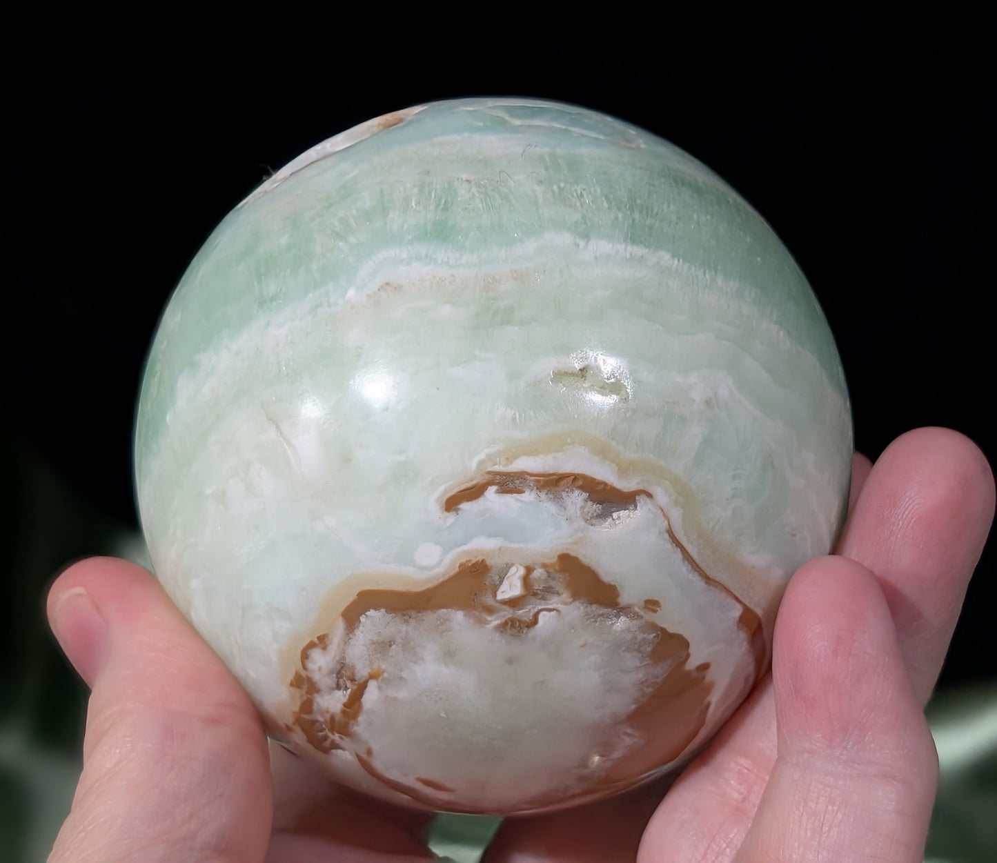 Pistachio Calcite Sphere
