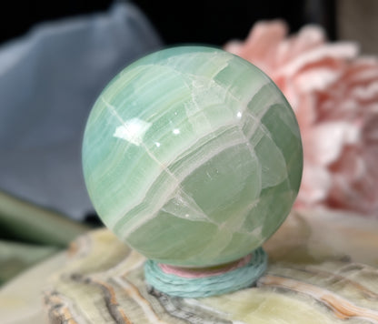 Pistachio Calcite Sphere