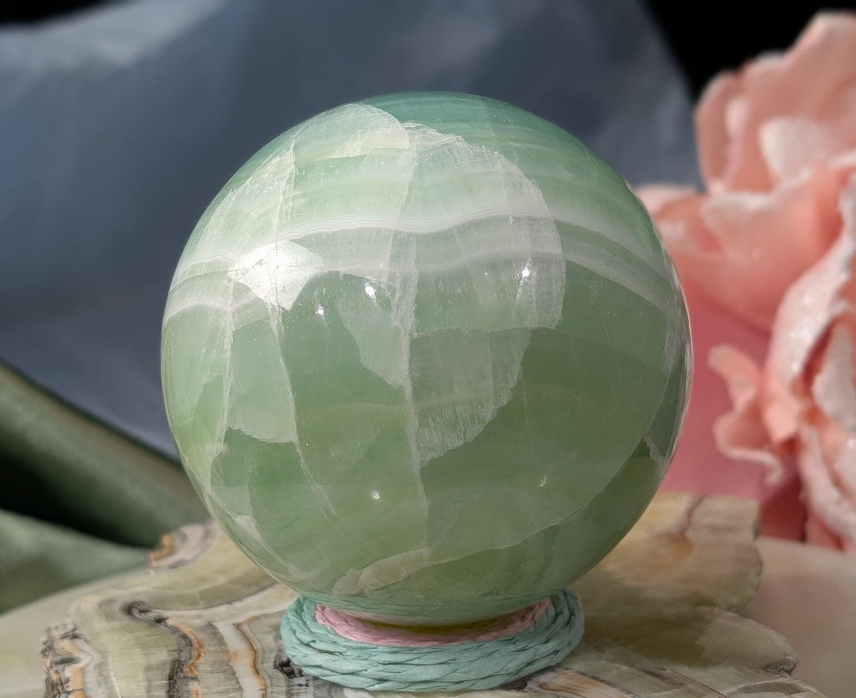 Pistachio Calcite Sphere