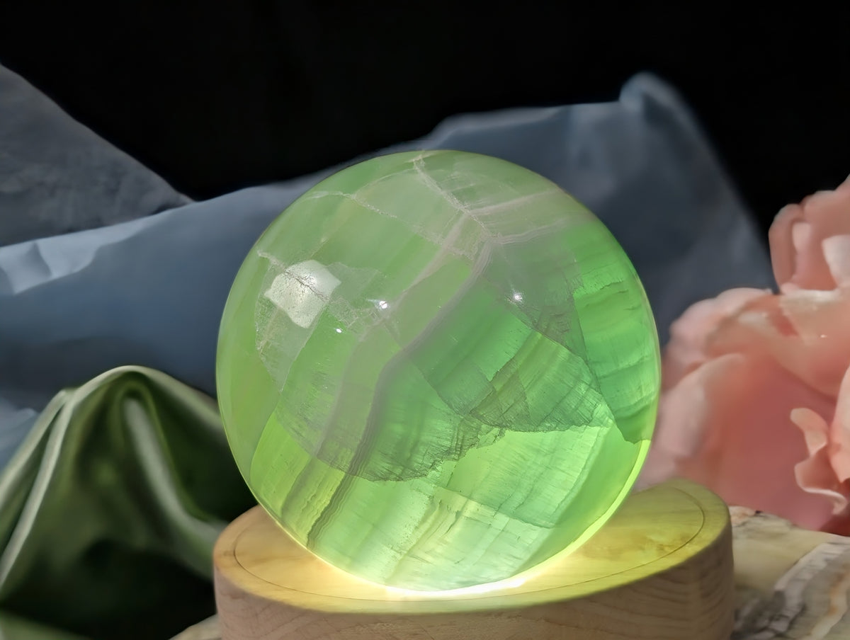 Pistachio Calcite Sphere