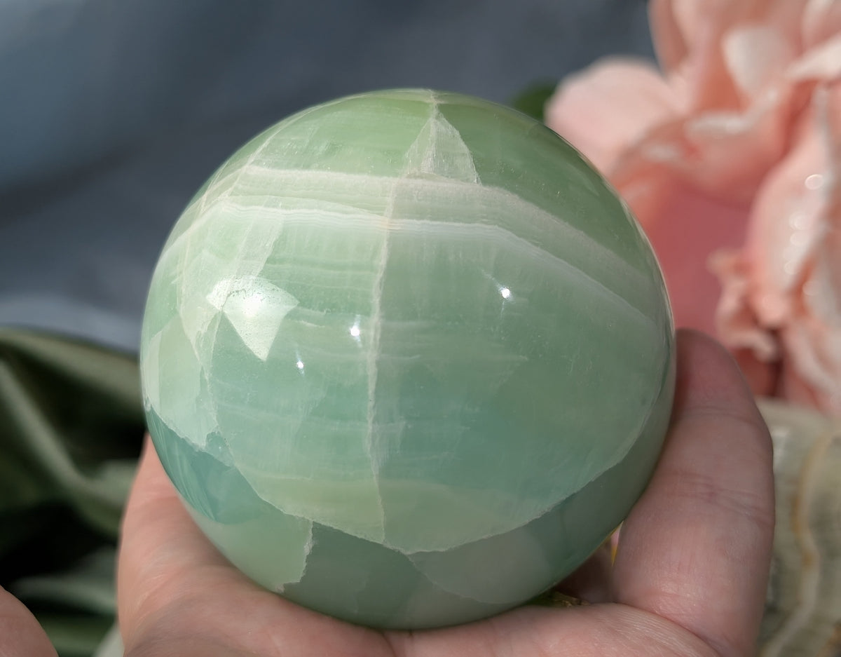 Pistachio Calcite Sphere