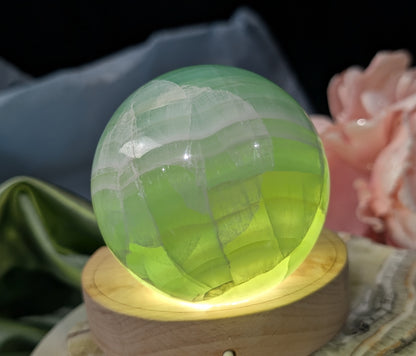 Pistachio Calcite Sphere
