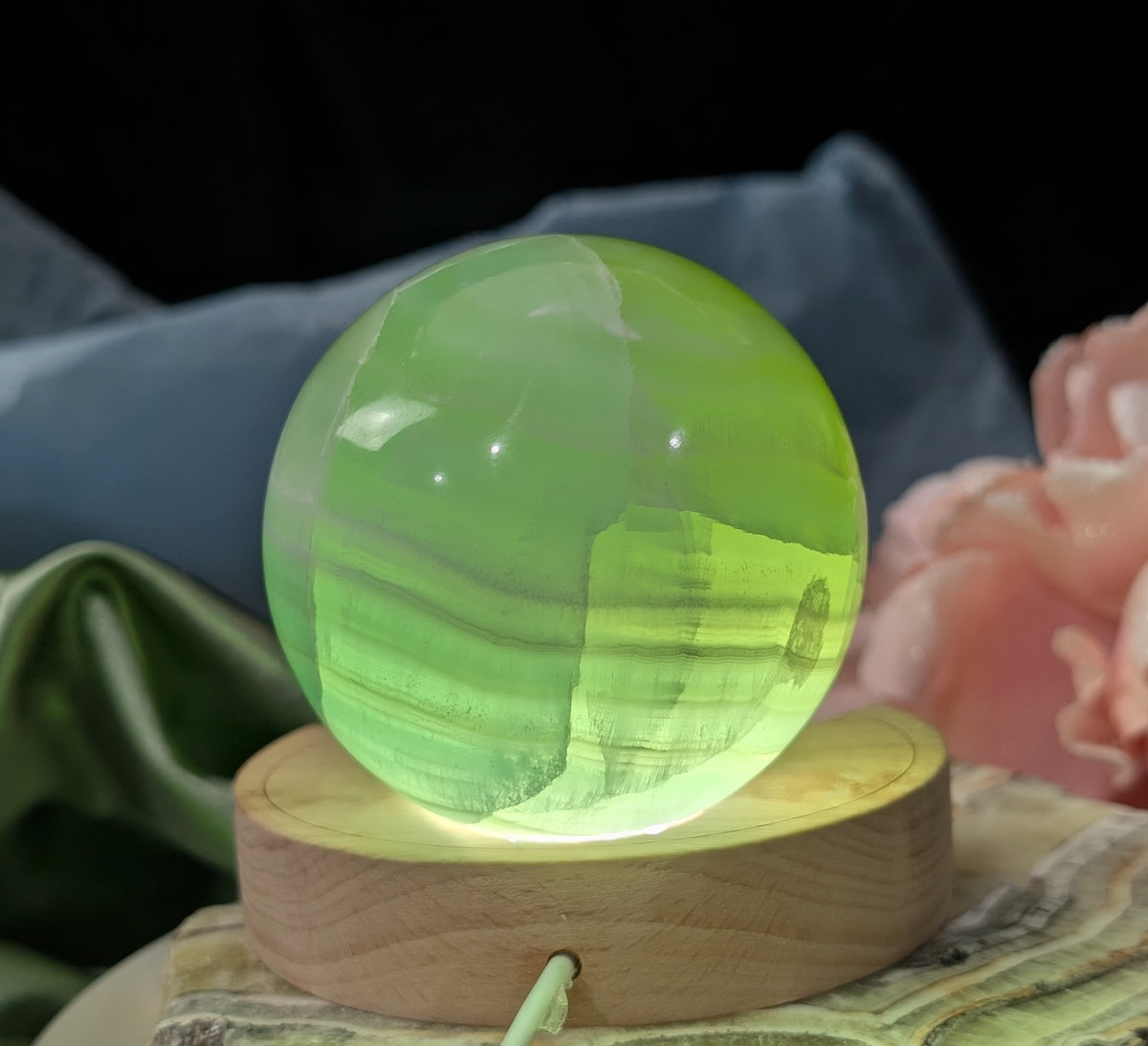 Pistachio Calcite Sphere