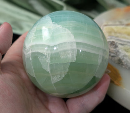 Pistachio Calcite Sphere