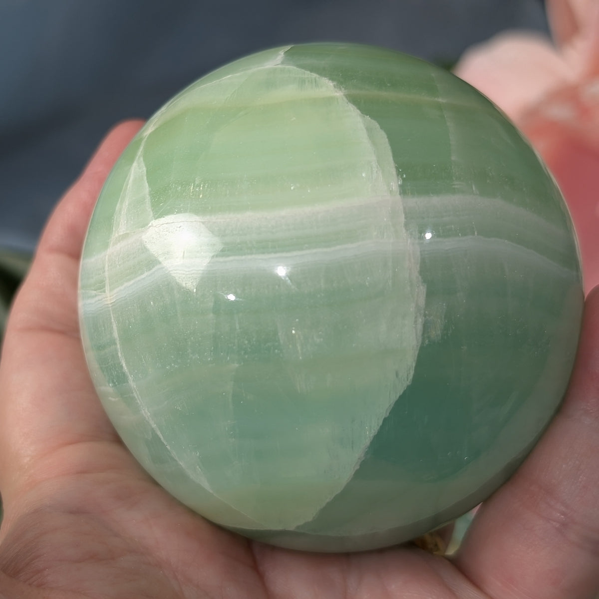 Pistachio Calcite Sphere