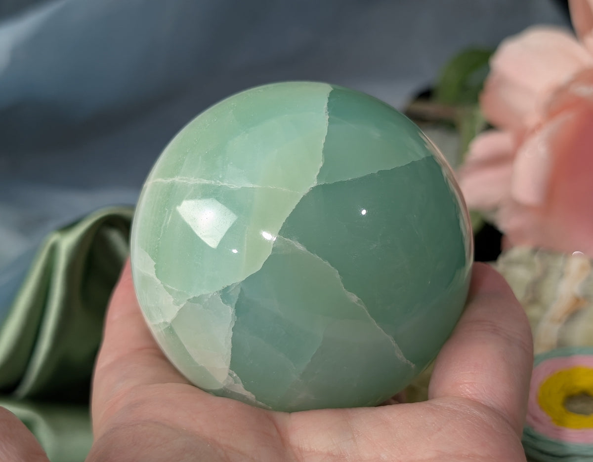 Pistachio Calcite Sphere