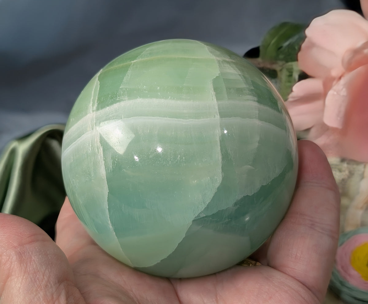 Pistachio Calcite Sphere