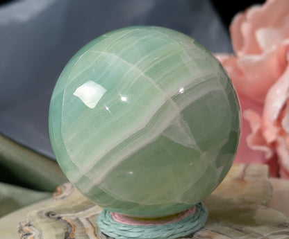 Pistachio Calcite Sphere