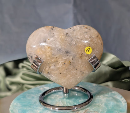Plume Agate Heart