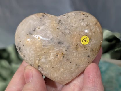 Plume Agate Heart