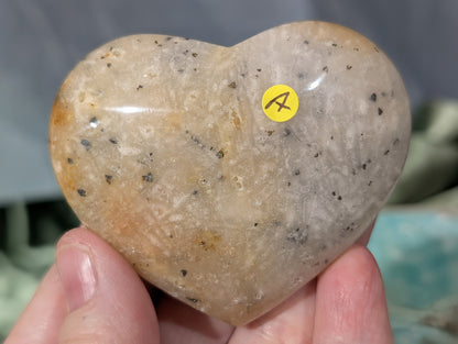 Plume Agate Heart