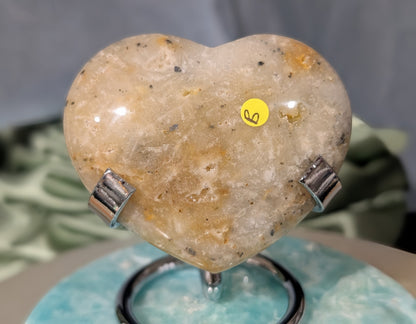Plume Agate Heart