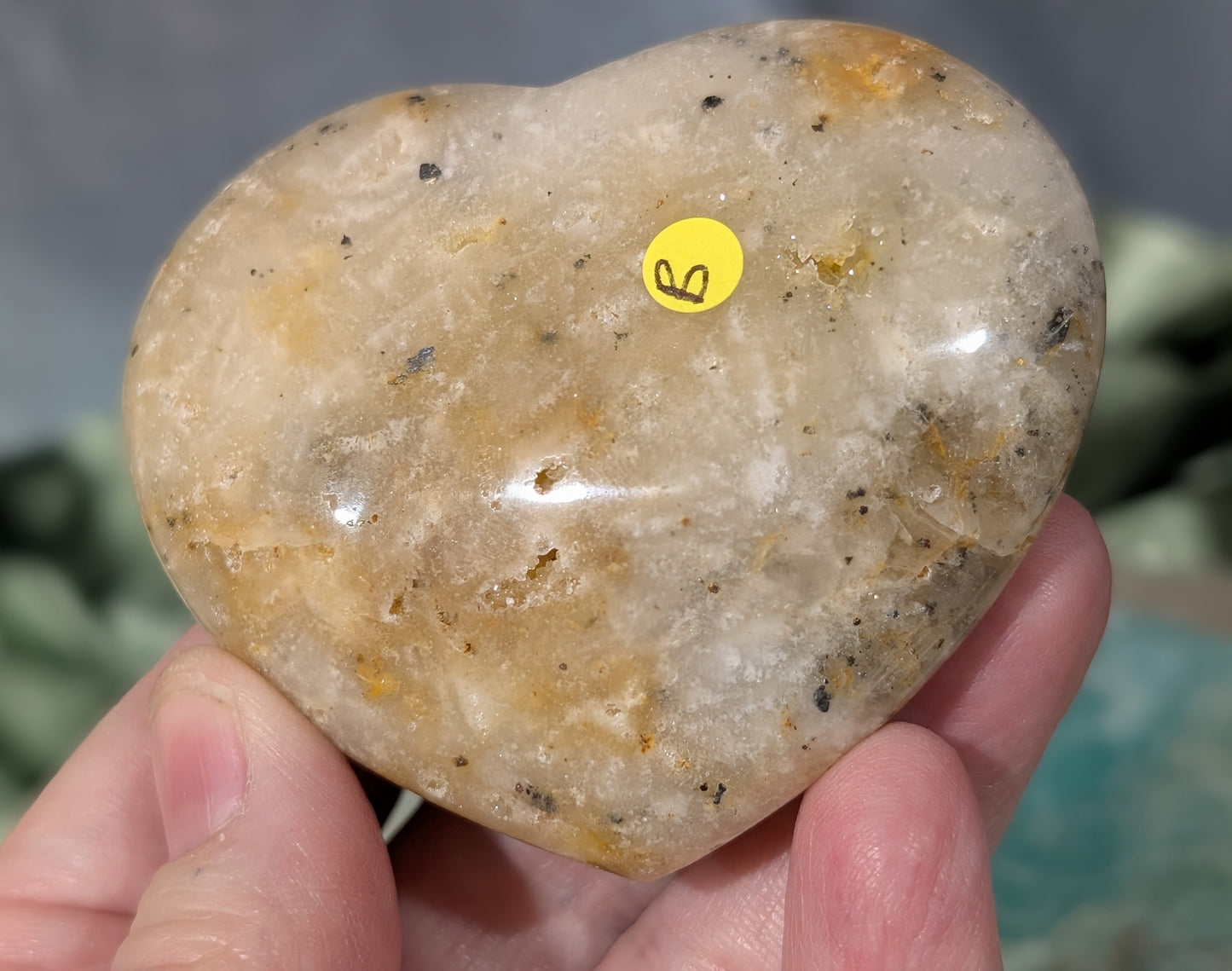 Plume Agate Heart