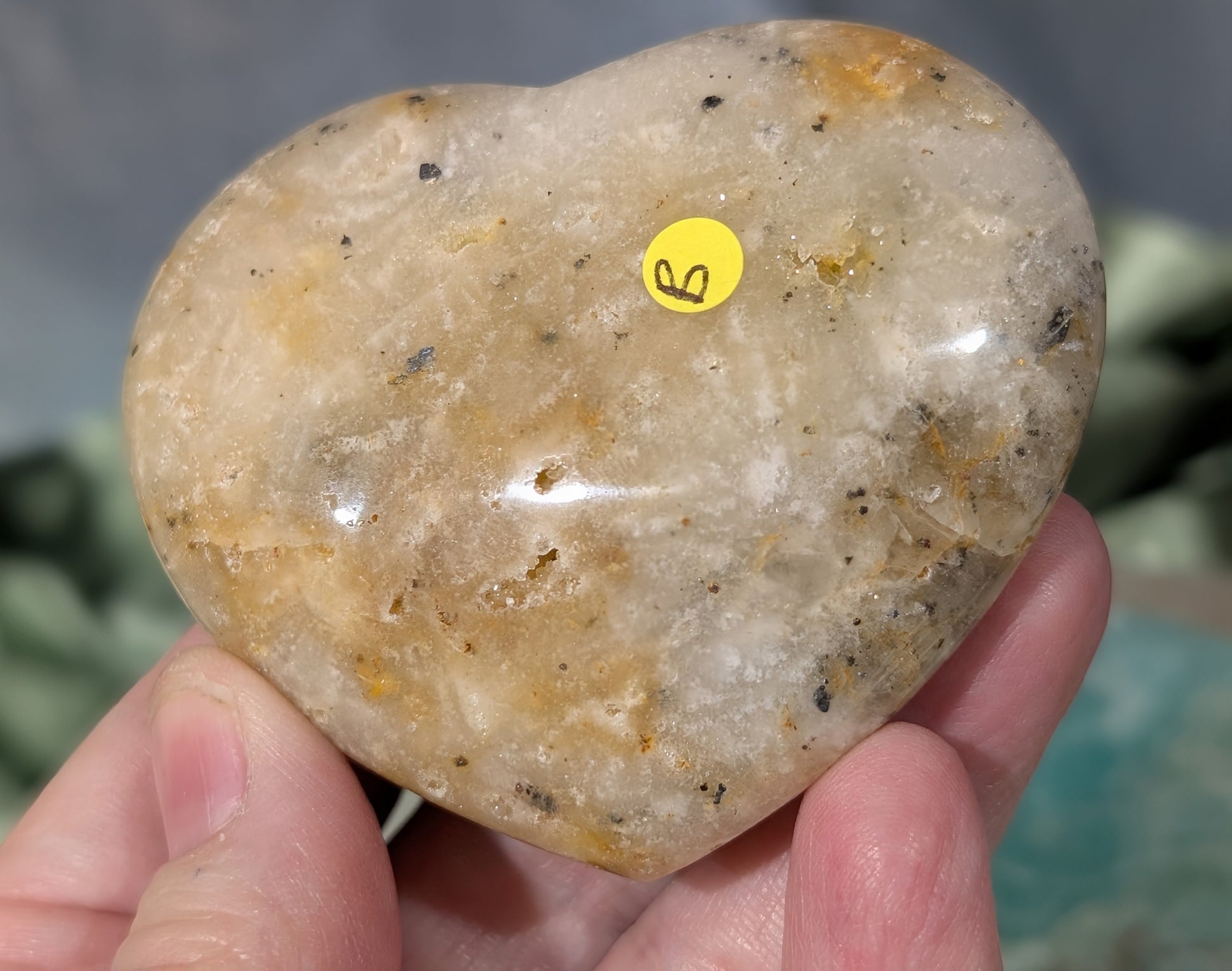 Plume Agate Heart