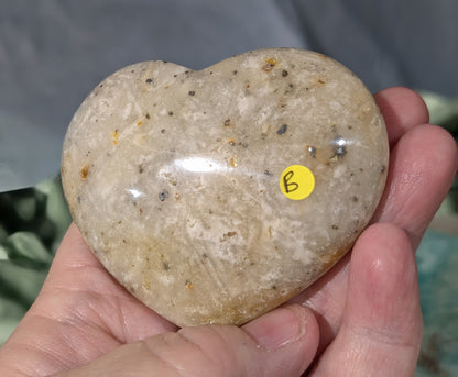 Plume Agate Heart