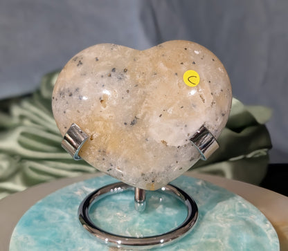 Plume Agate Heart