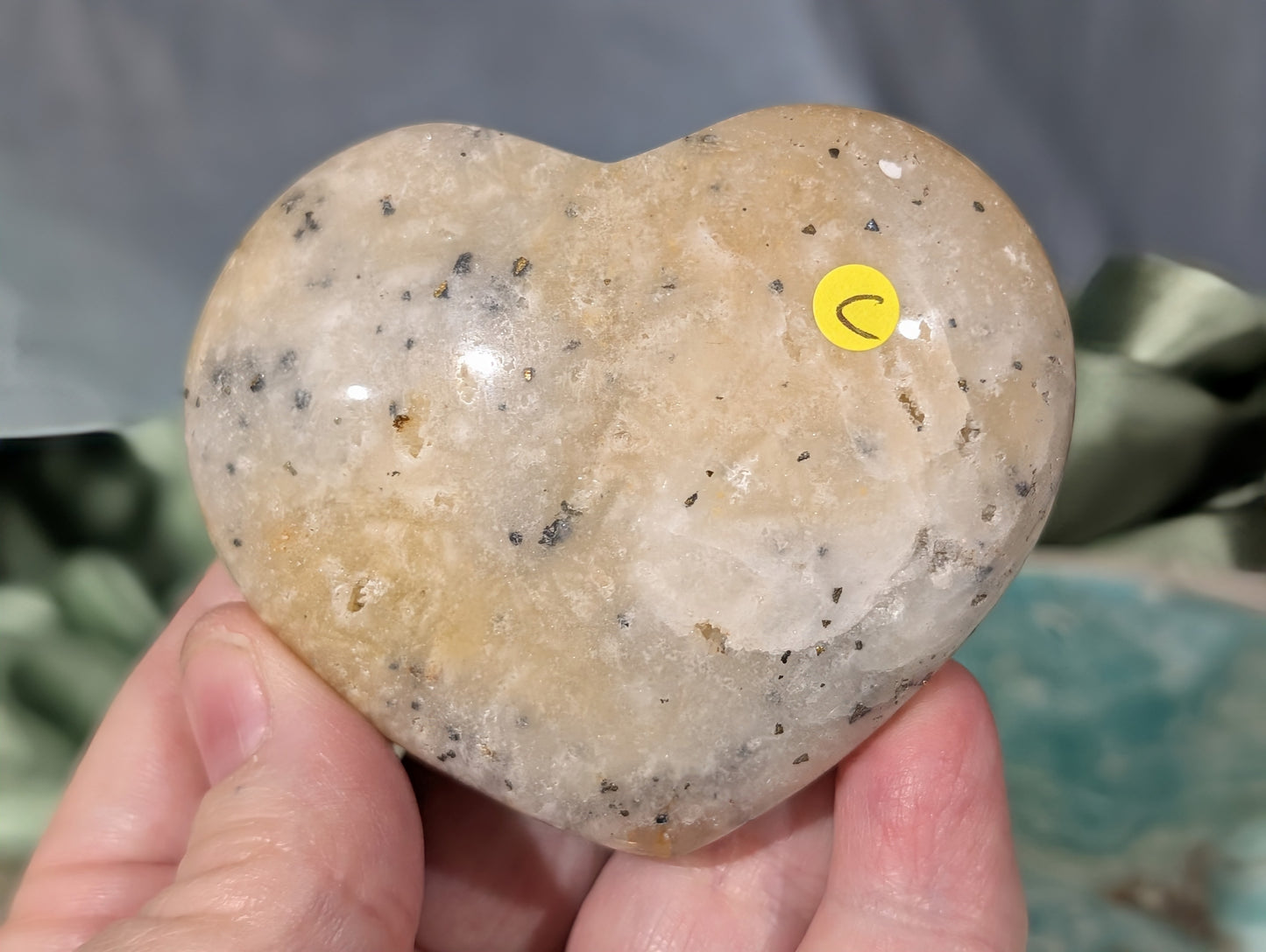 Plume Agate Heart