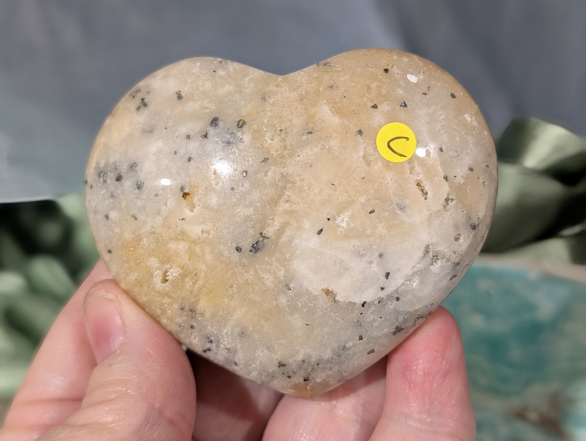 Plume Agate Heart