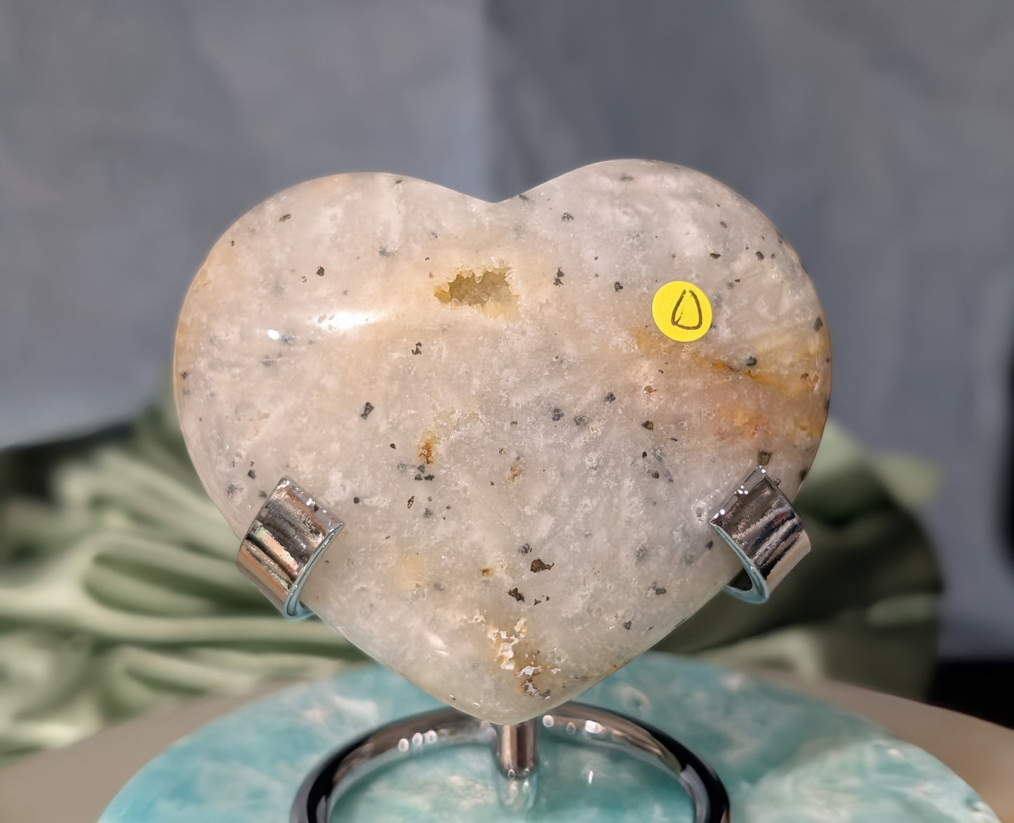 Plume Agate Heart
