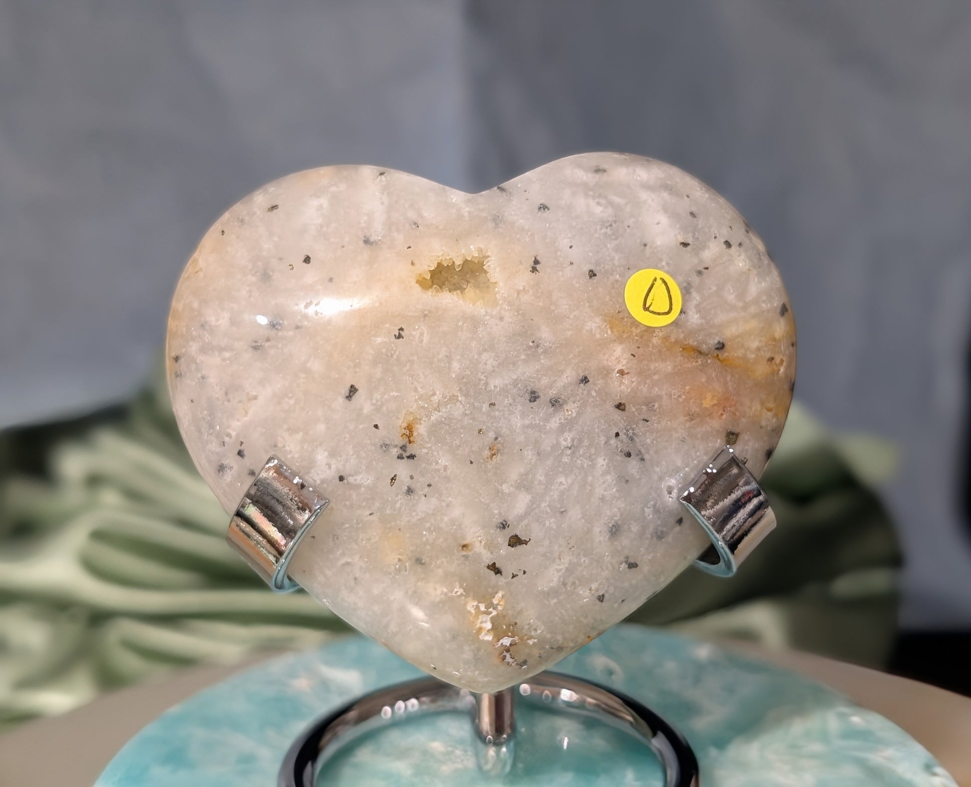 Plume Agate Heart