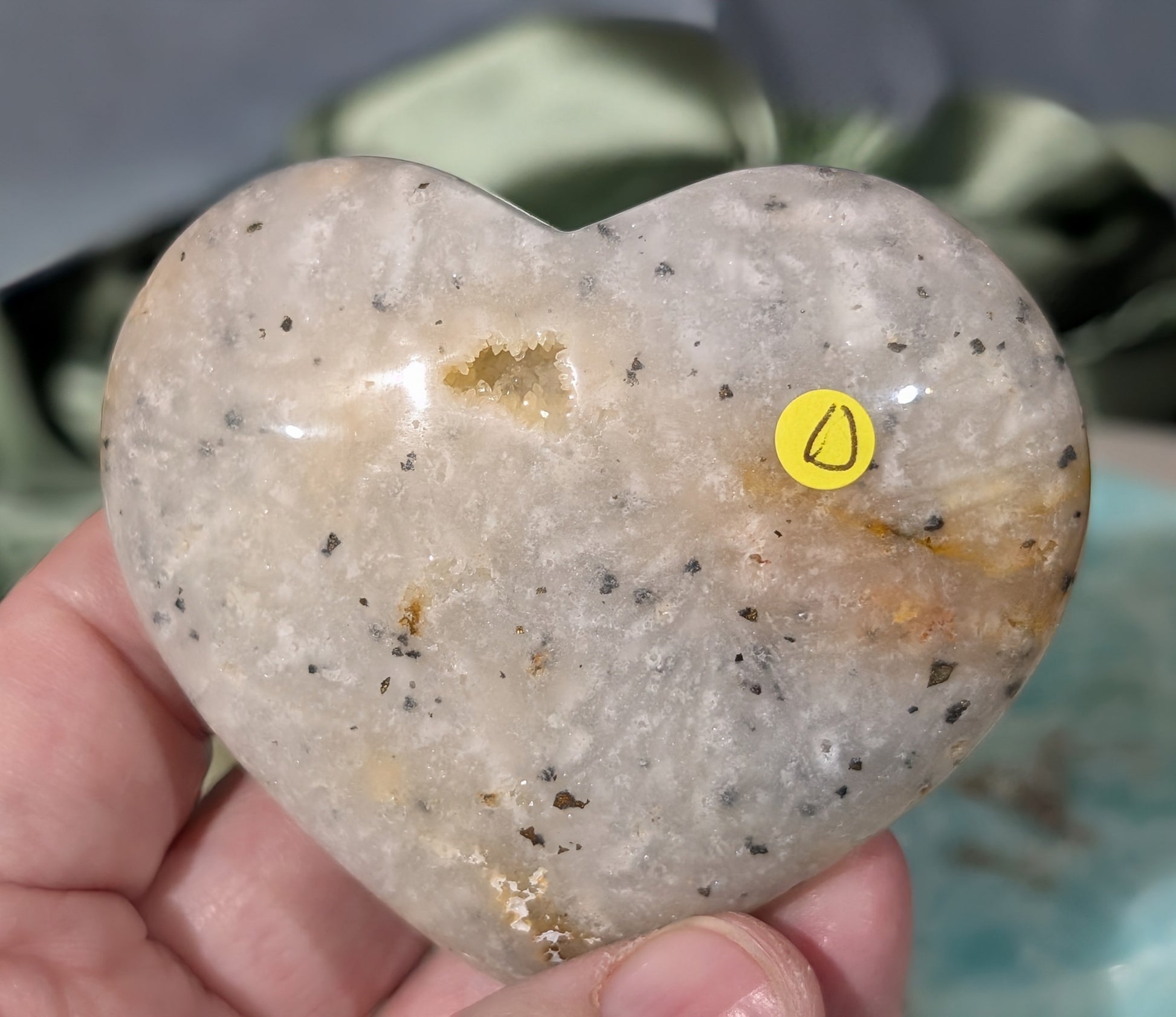 Plume Agate Heart