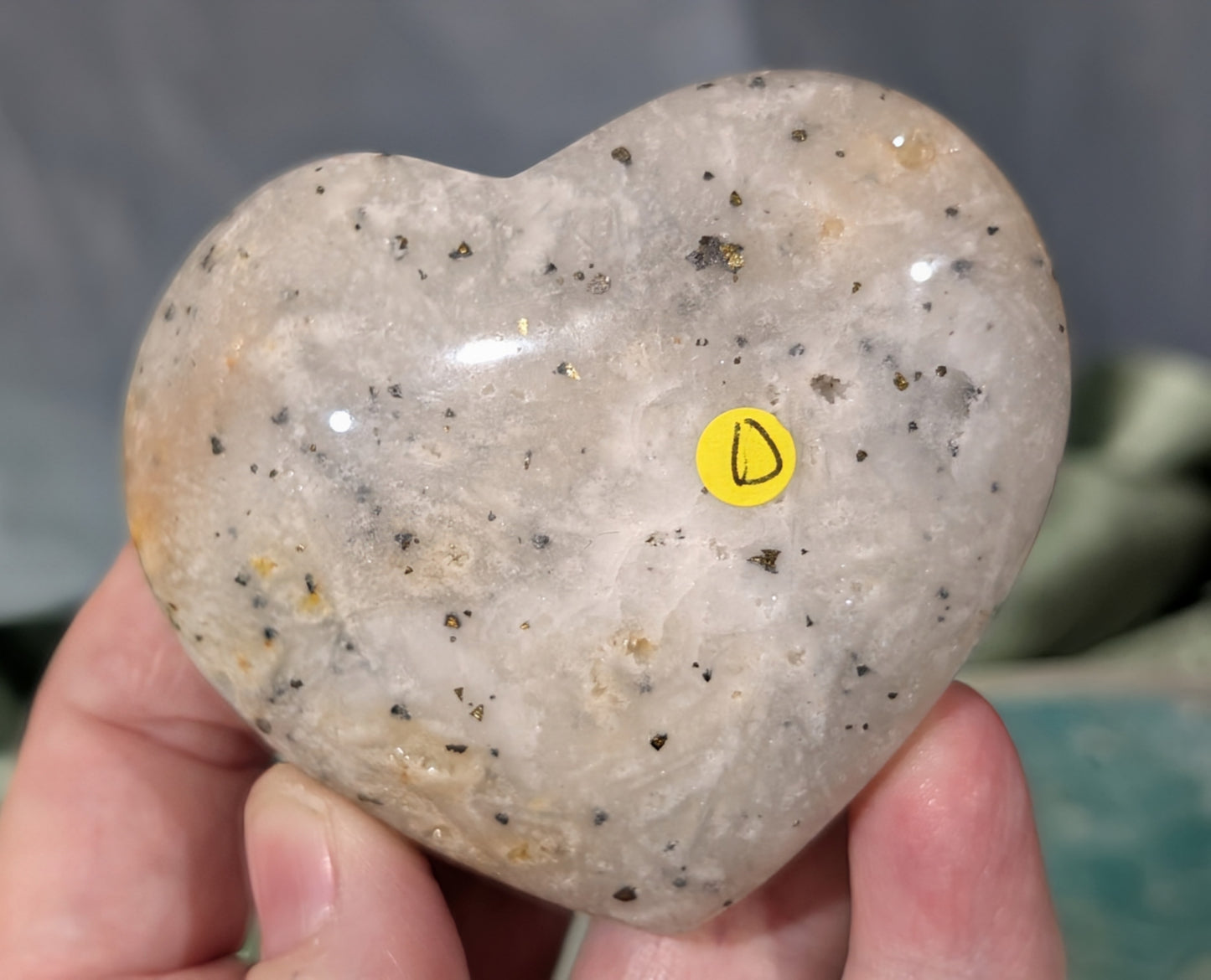 Plume Agate Heart
