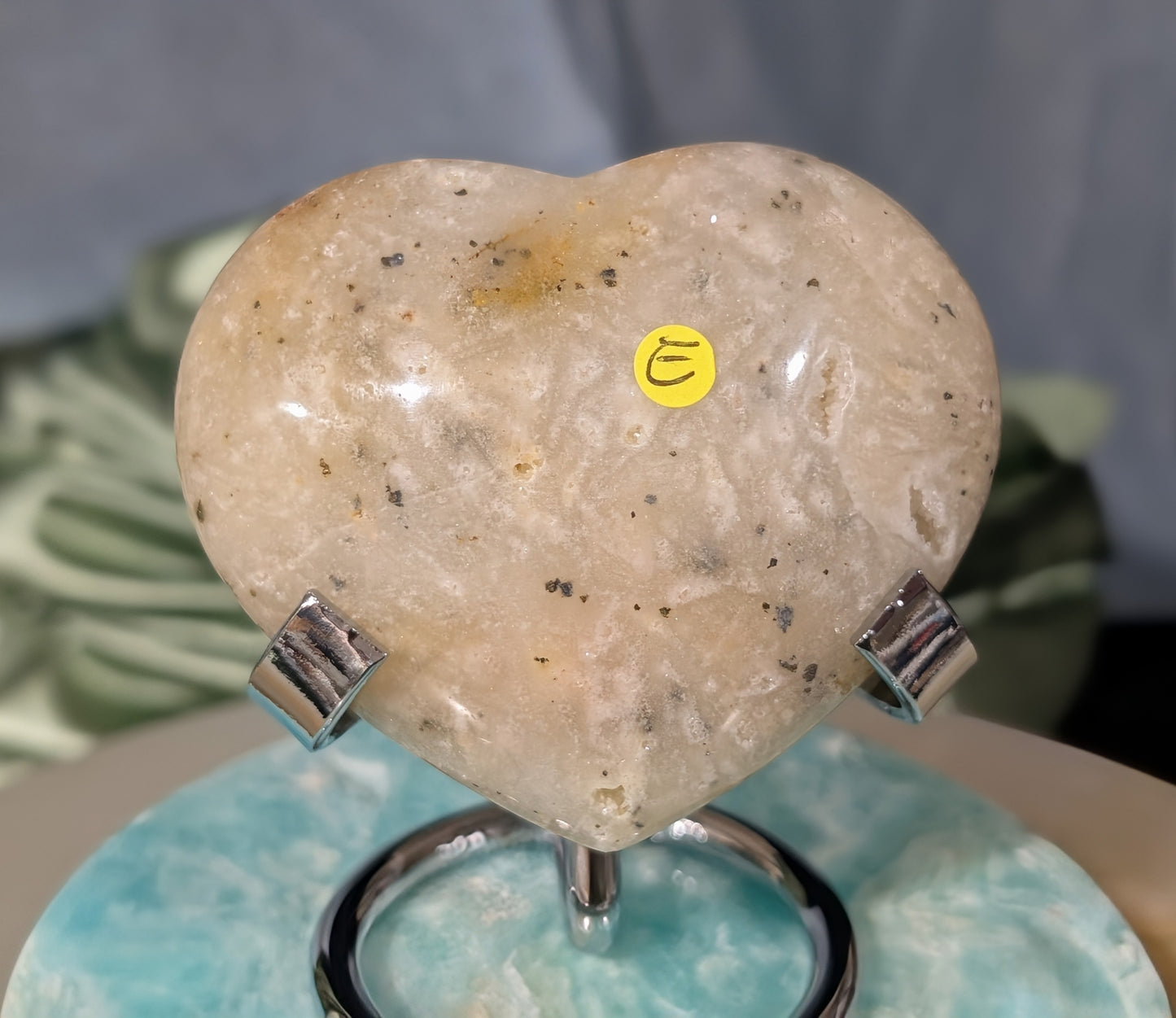 Plume Agate Heart