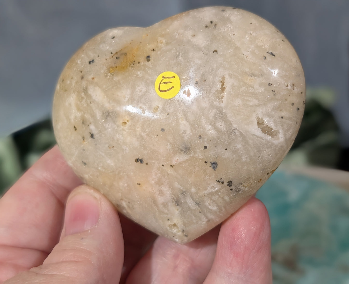 Plume Agate Heart