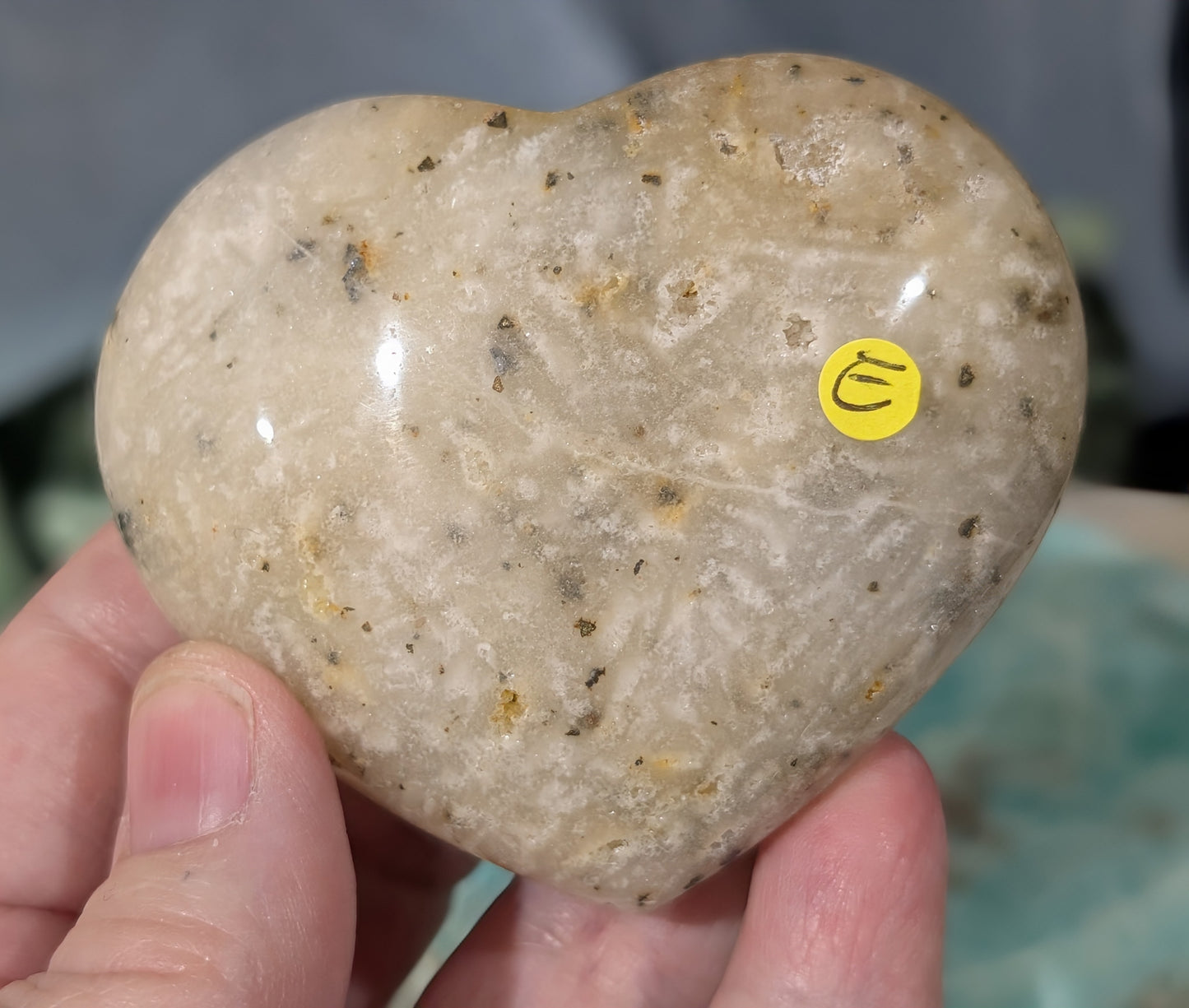 Plume Agate Heart