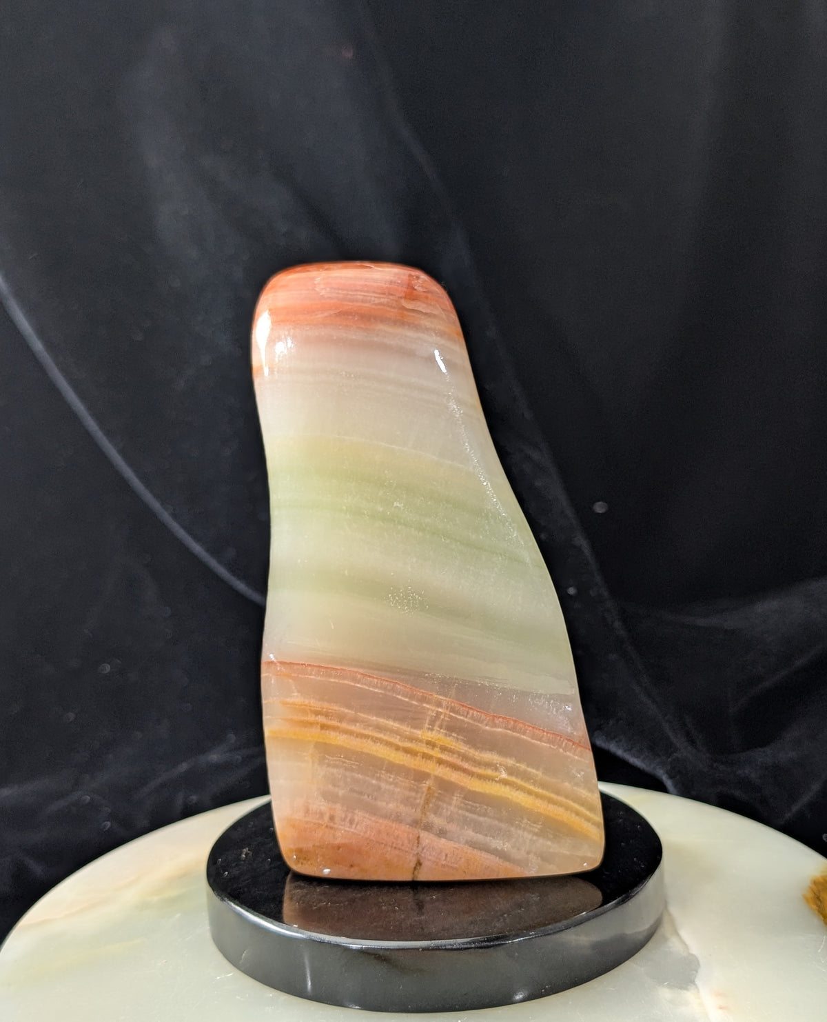 Polished Peach Calcite Freeform