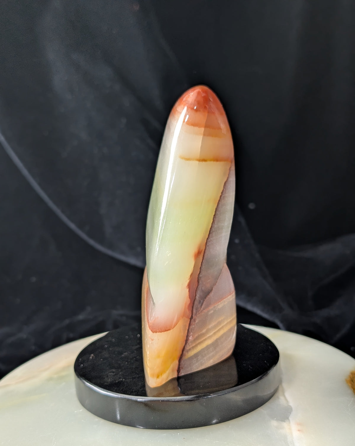Polished Peach Calcite Freeform