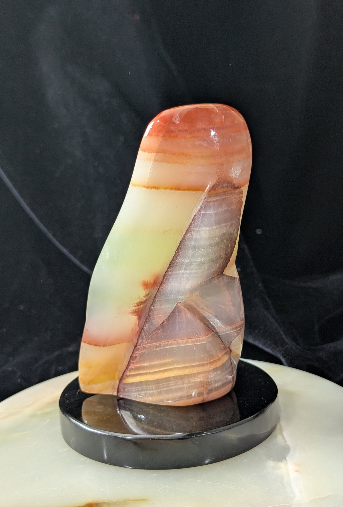 Polished Peach Calcite Freeform