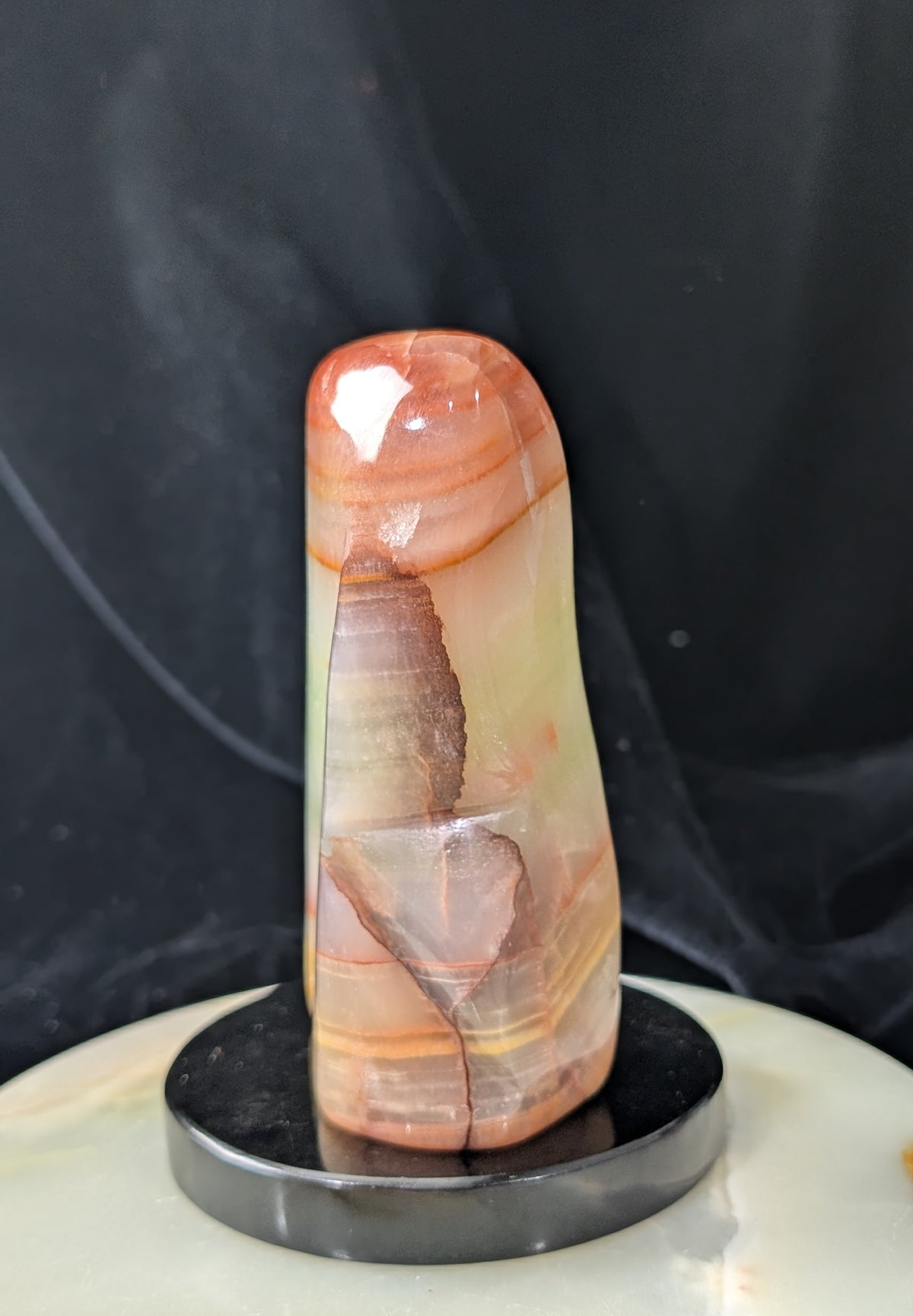 Polished Peach Calcite Freeform