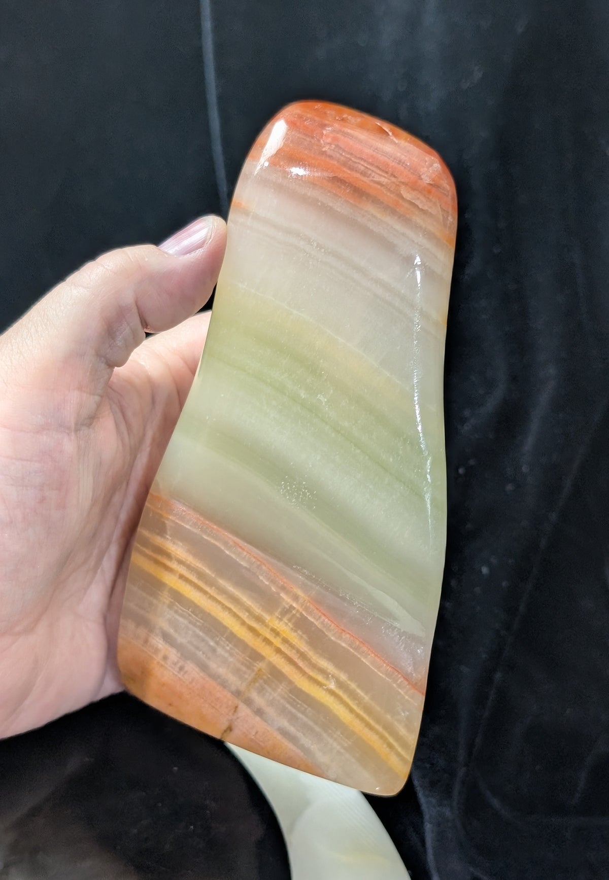 Polished Peach Calcite Freeform