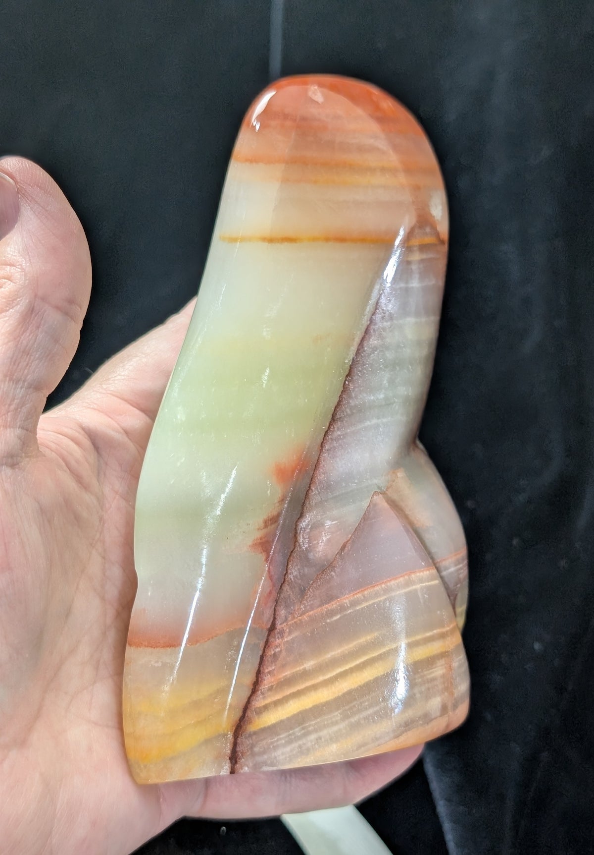 Polished Peach Calcite Freeform