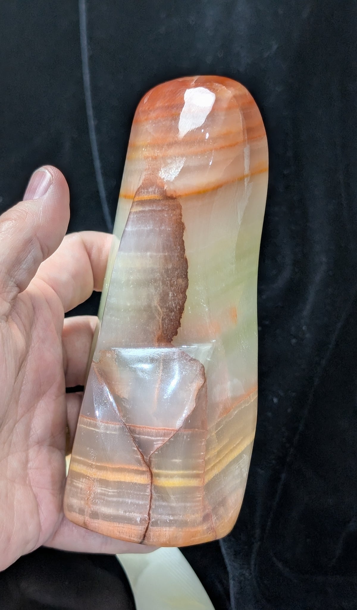 Polished Peach Calcite Freeform