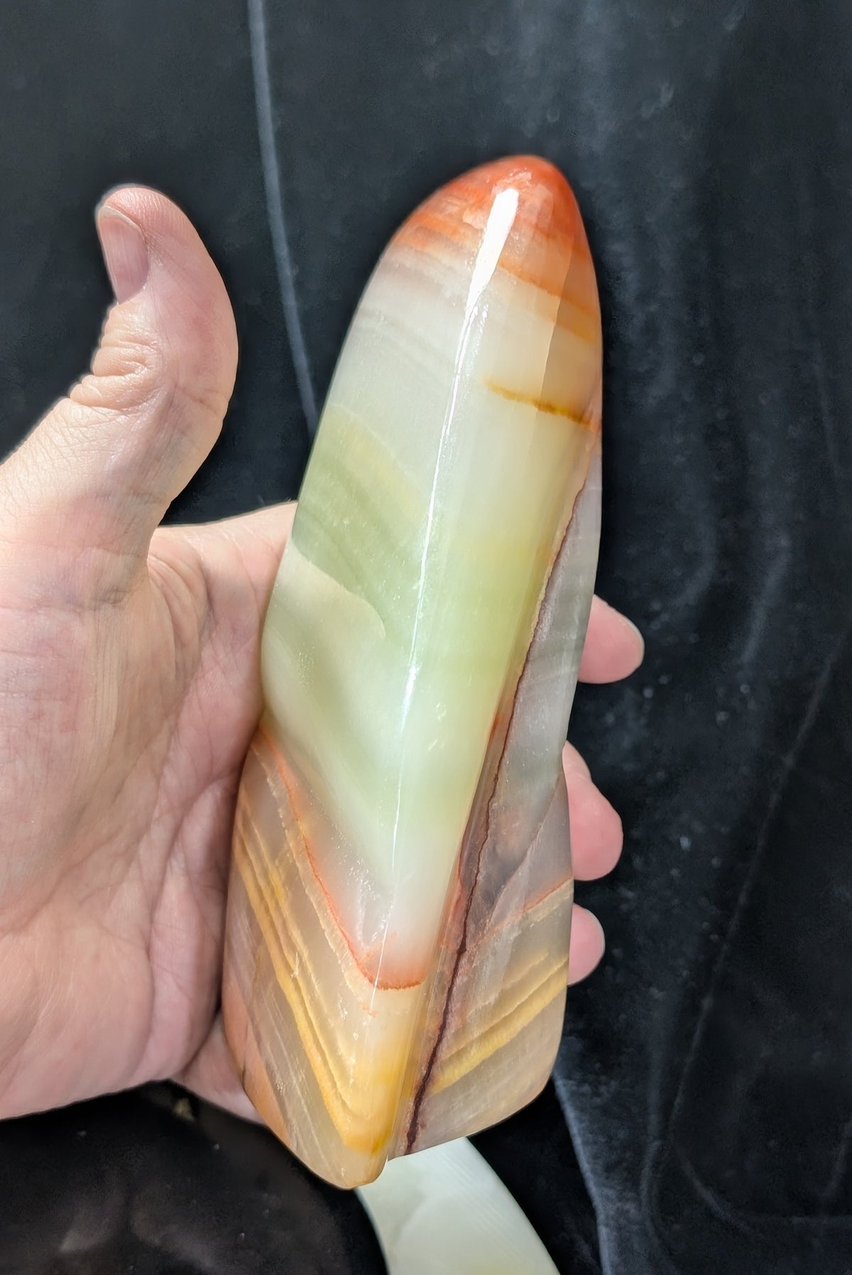 Polished Peach Calcite Freeform