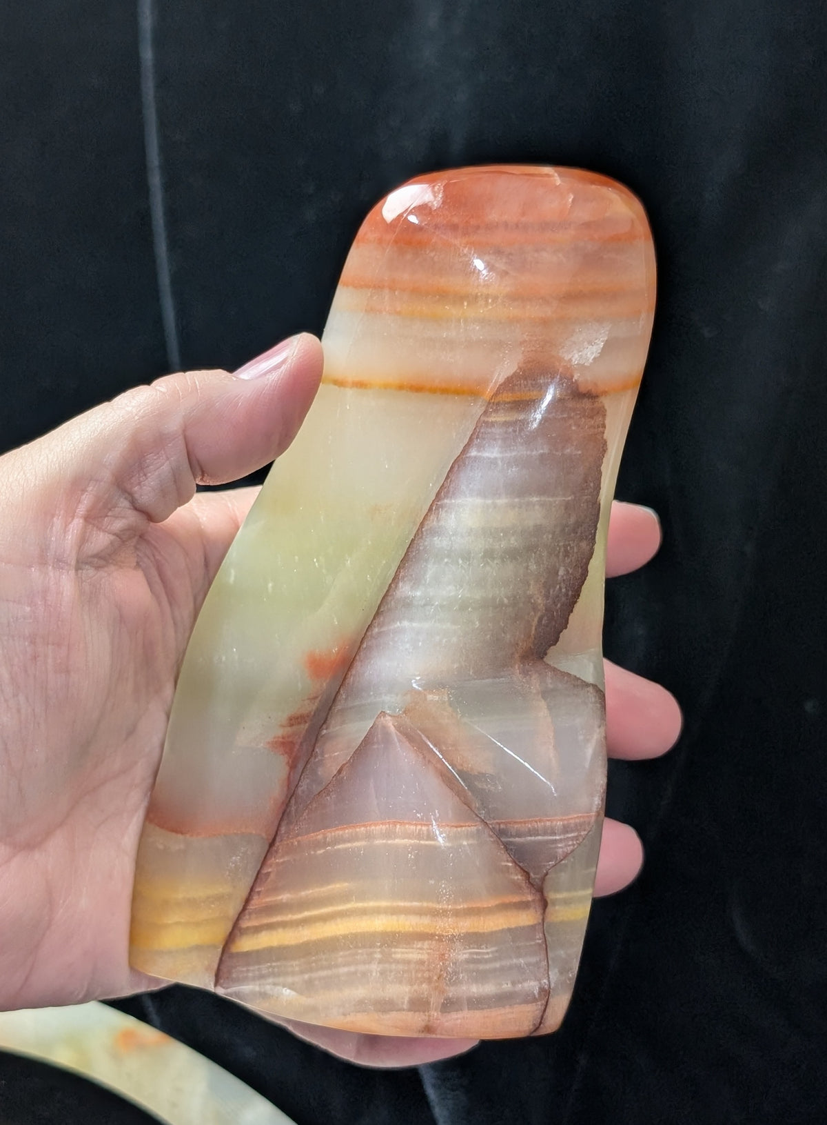 Polished Peach Calcite Freeform