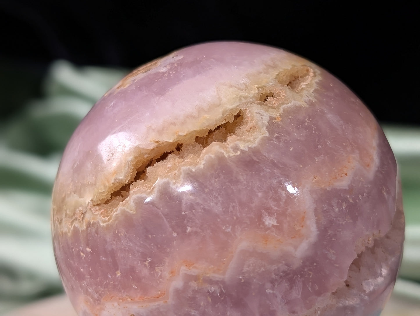 Polished Pink Aragonite Sphere