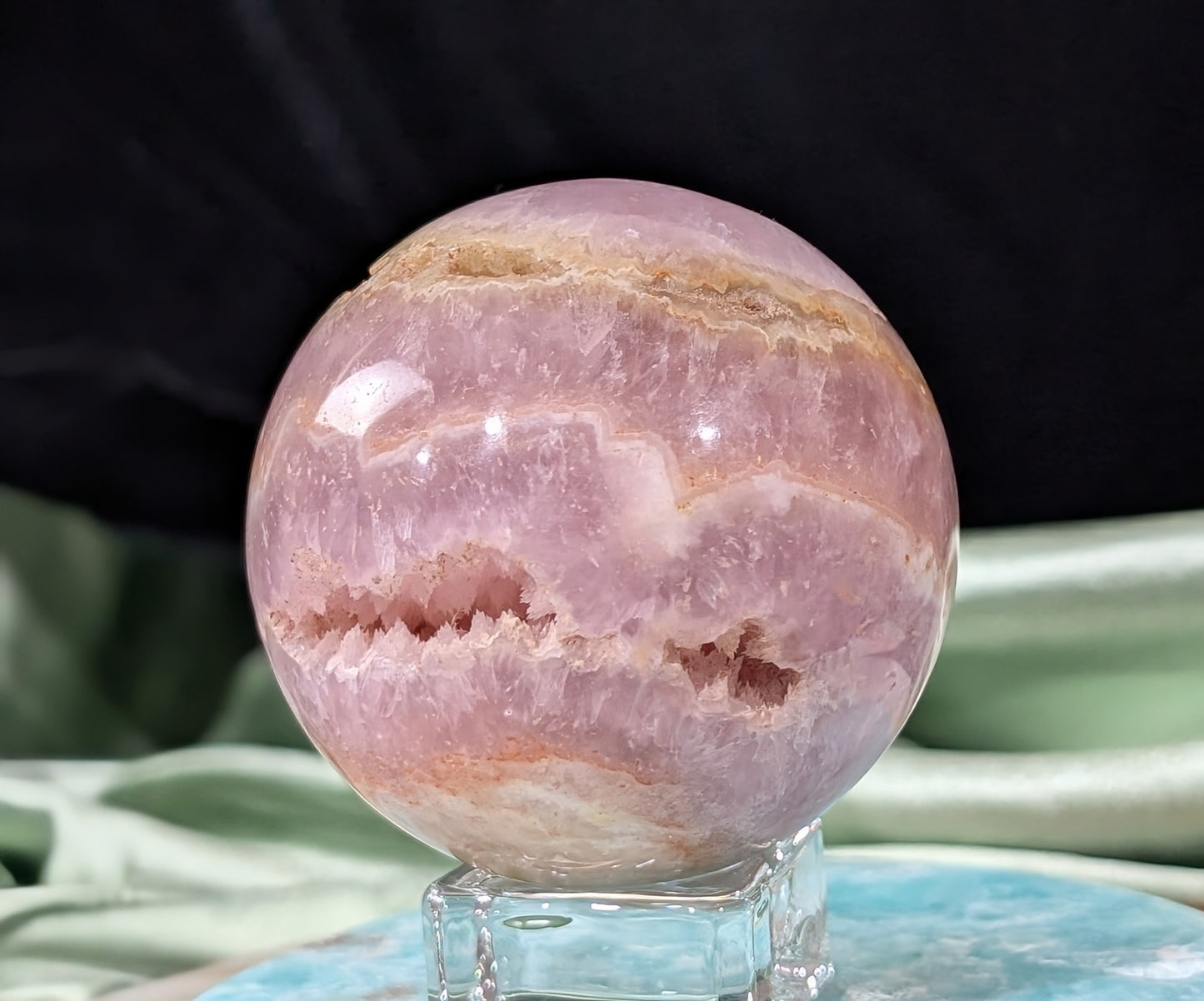 Polished Pink Aragonite Sphere
